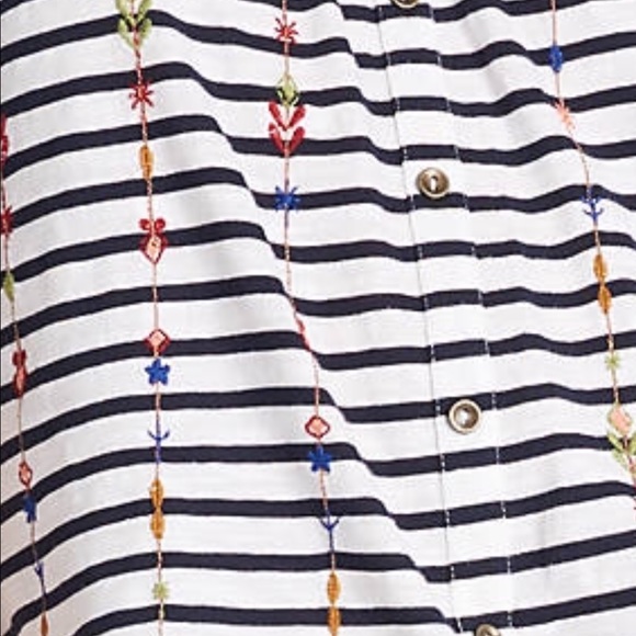 Lucky Brand Stripe & Pattern Off Shoulder Top - Picture 4 of 4